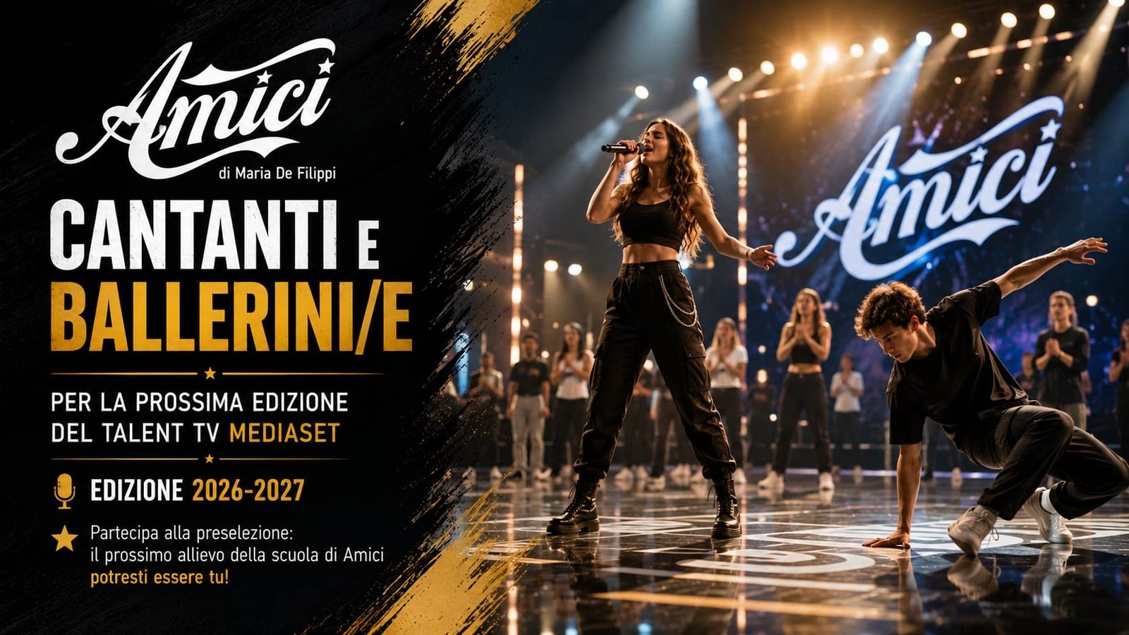 Casting cantanti e ballerini/e  per talent Mediaset "Amici"