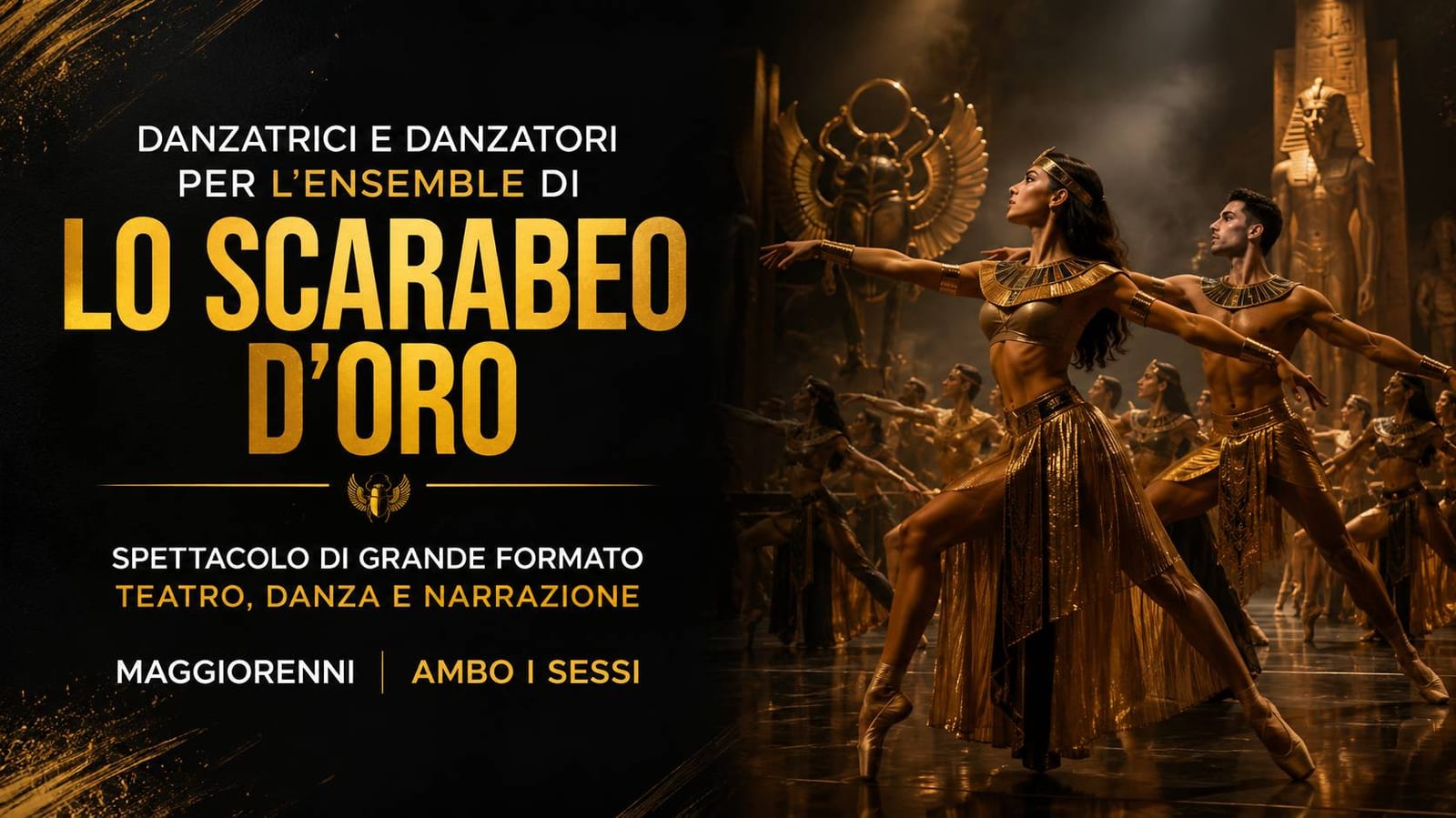 Casting danzatrici e danzatori per spettacolo "Lo Scarabeo d'Oro" a Roma
