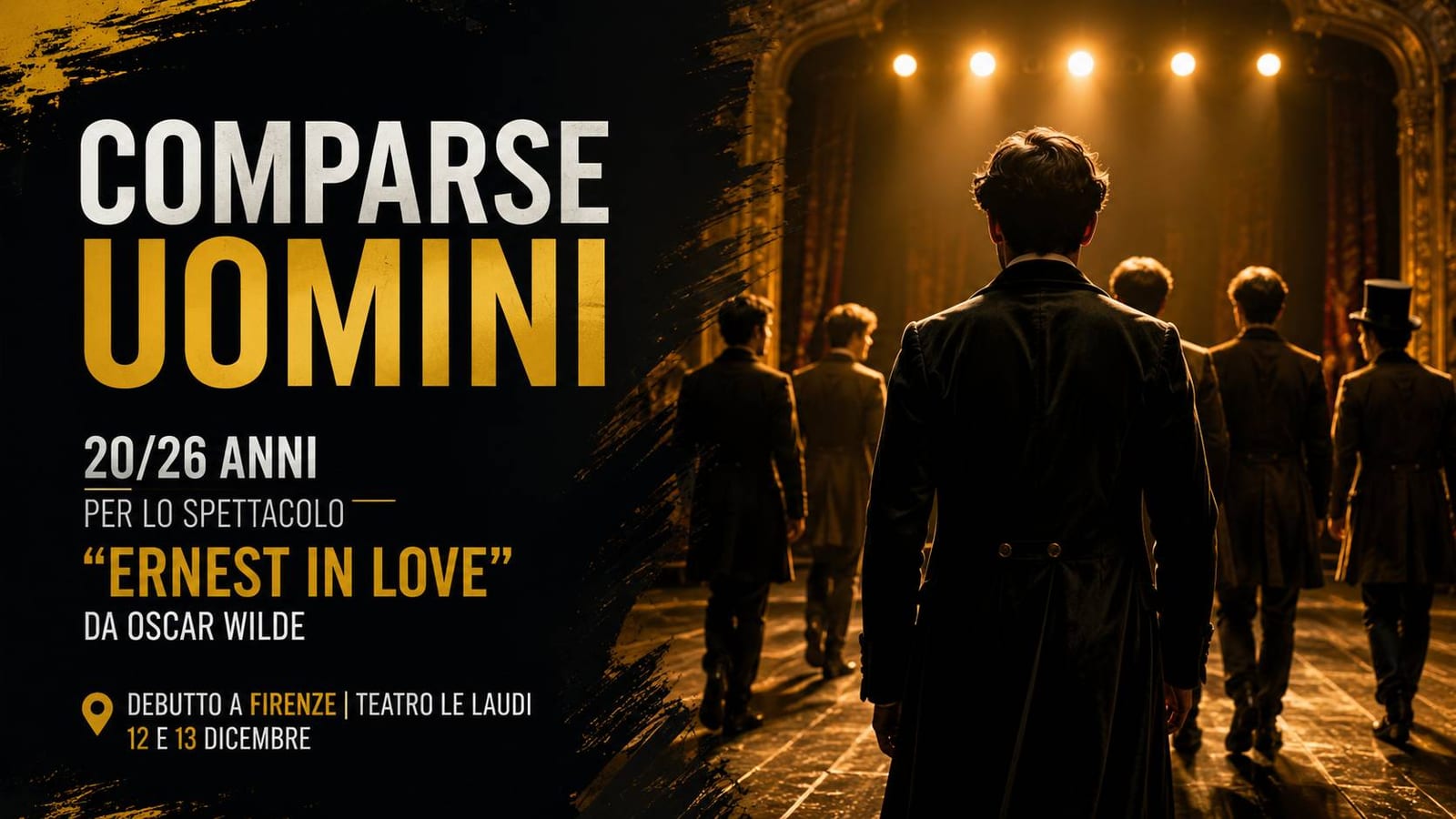 Casting comparse 20/25 anni per spettacolo "Ernest in Love" a Firenze