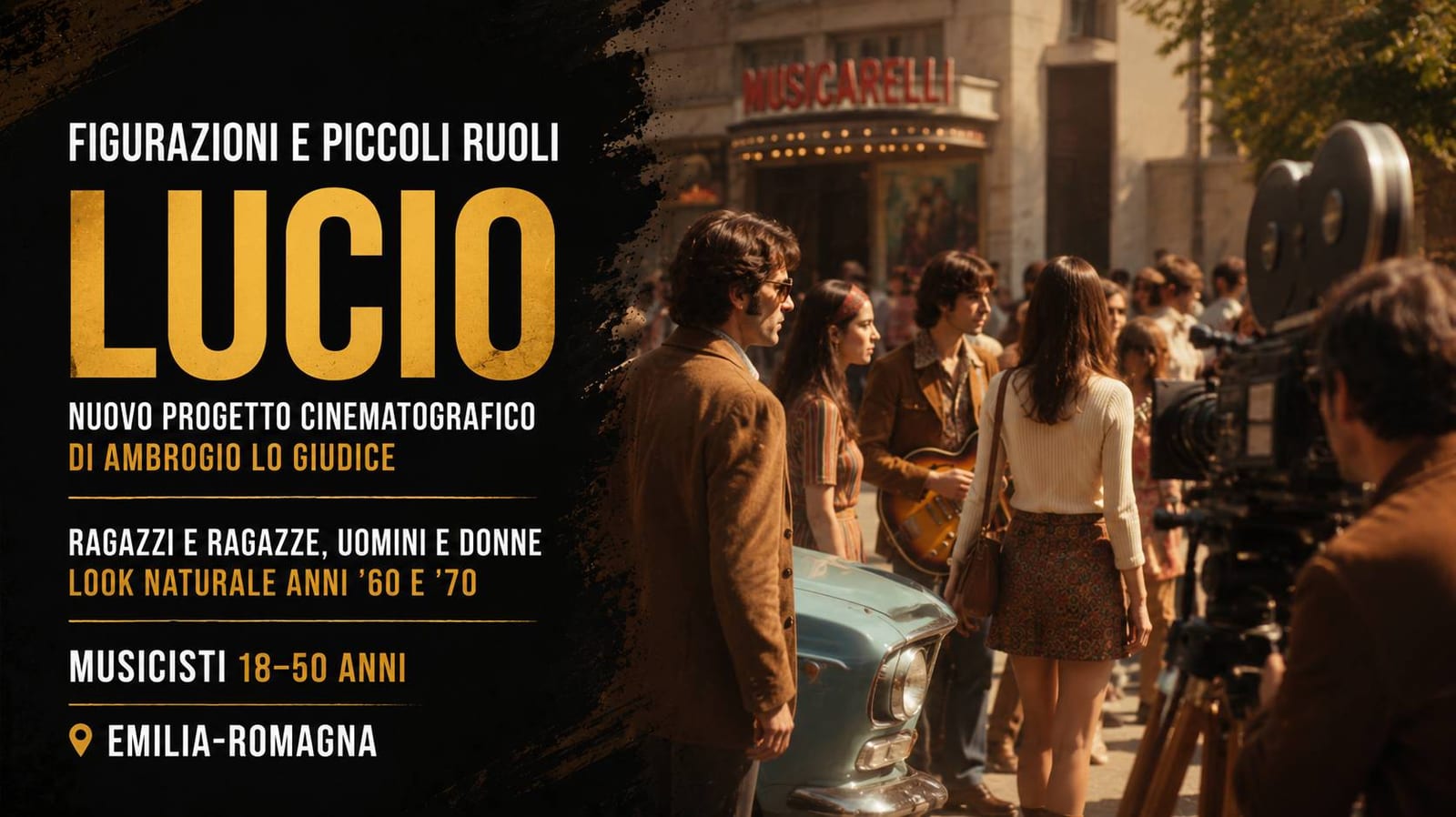 Casting figurazioni per film "Lucio" in Emilia-Romagna