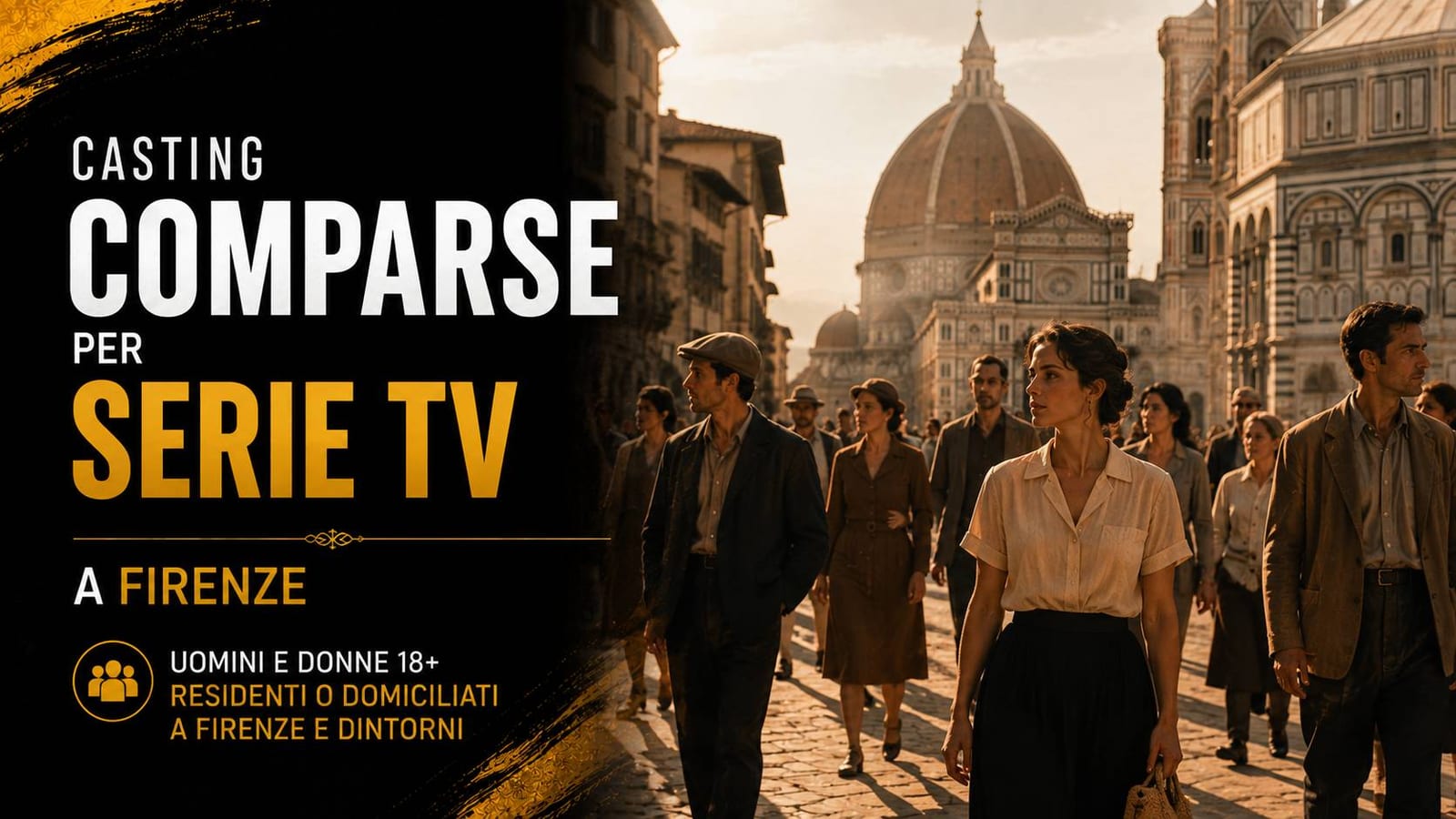 Casting comparse maggiorenni per serie TV a Firenze