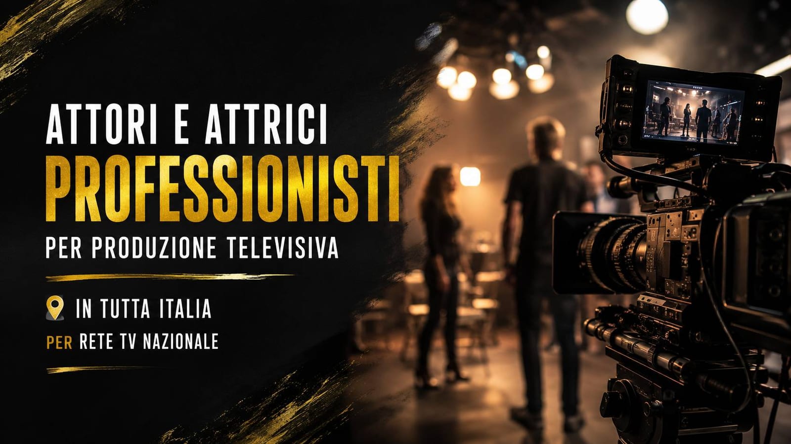 Casting attori e attrici professionisti per programma tv a Roma
