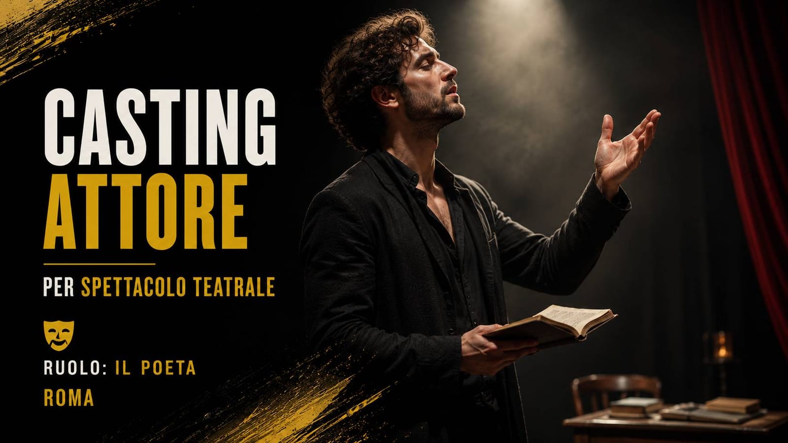 Casting attore per spettacolo teatrale a Roma
