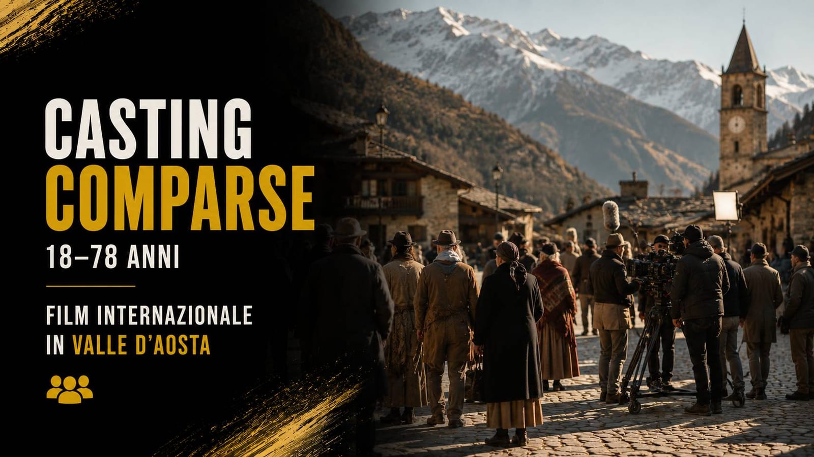 Casting comparse 18/78 anni per film in Valle d'Aosta