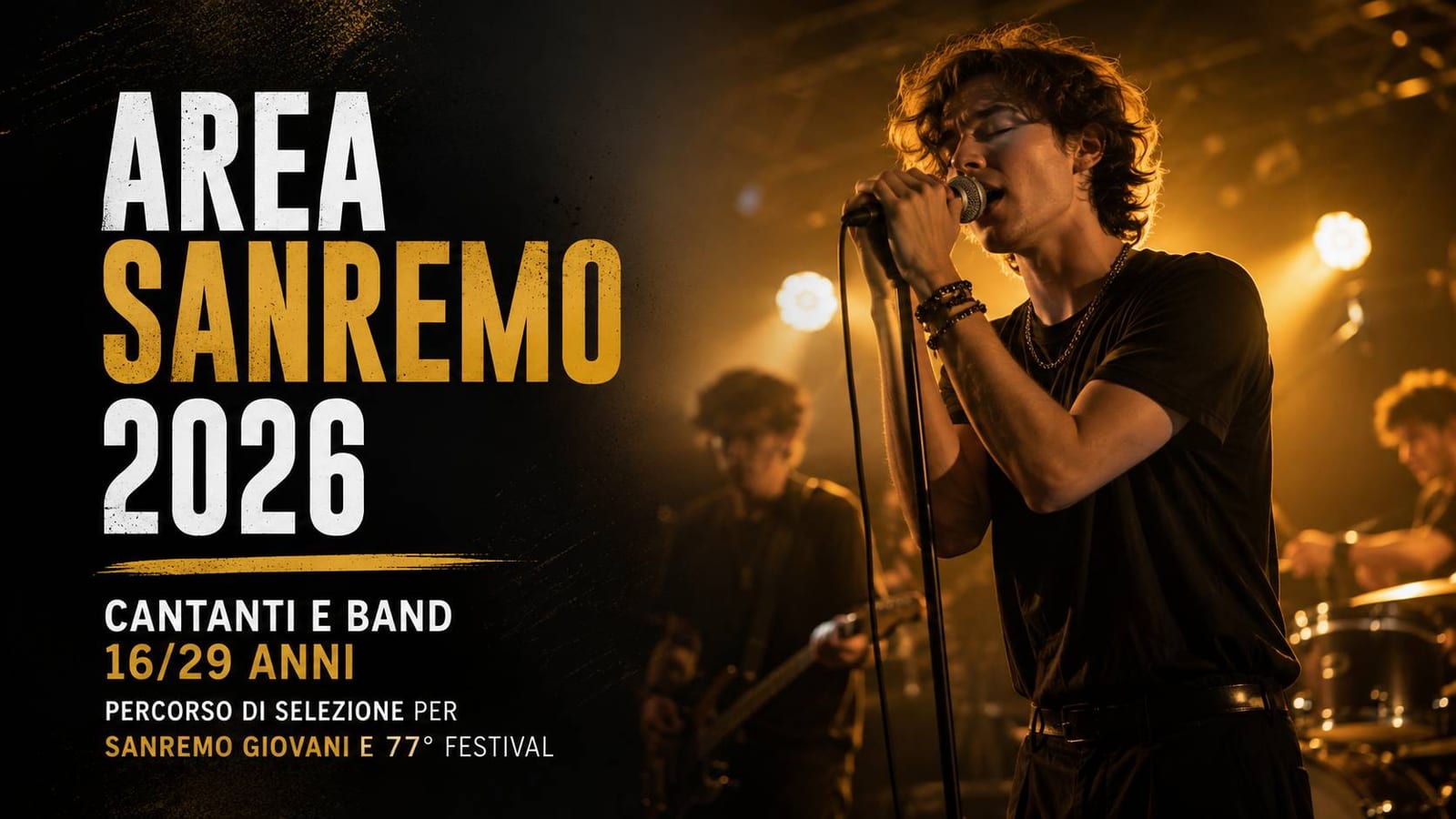 Casting cantanti e band 16/29 anni per "Area Sanremo 2026"