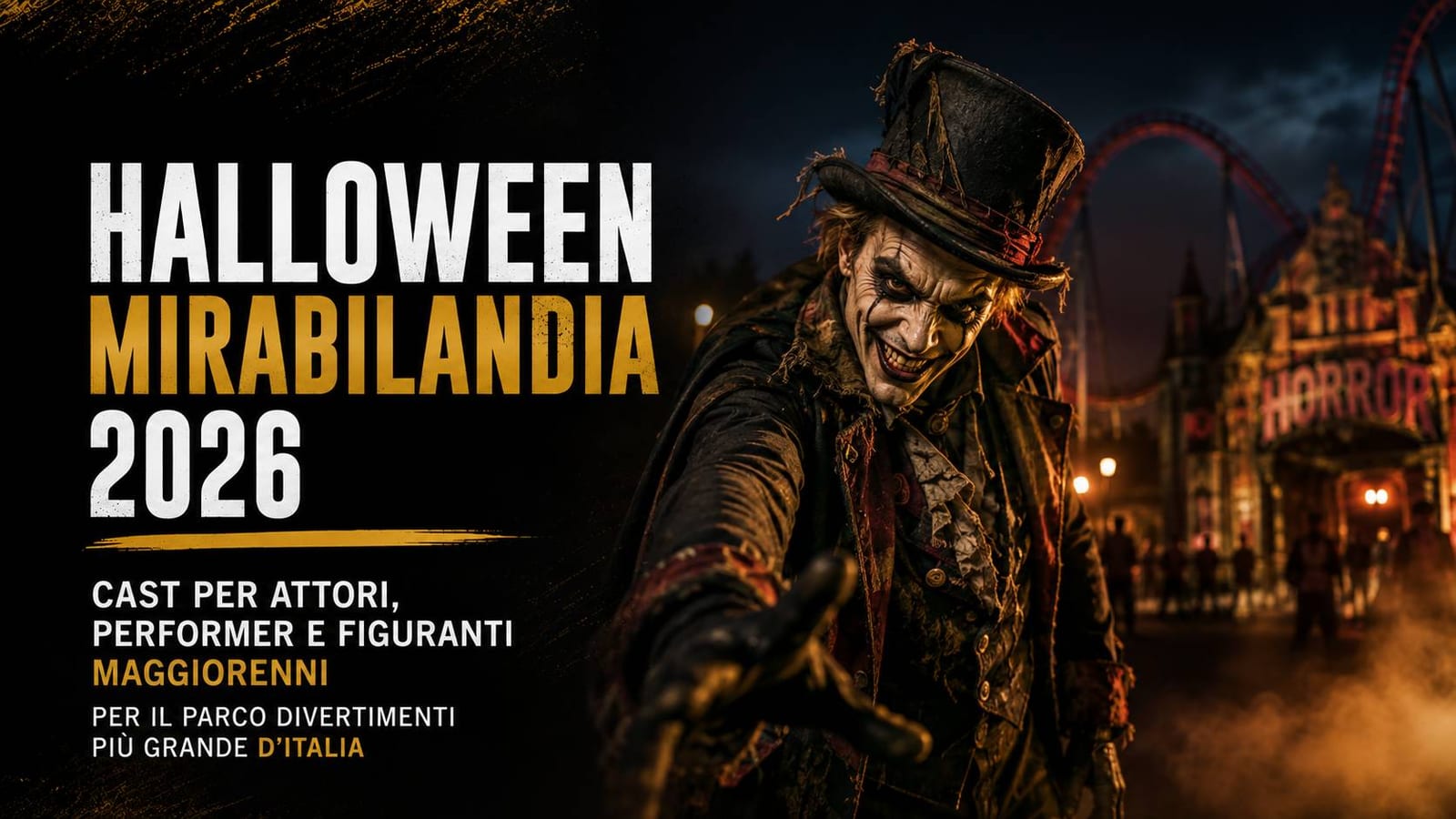 Casting attori e performer per Halloween a Mirabilandia