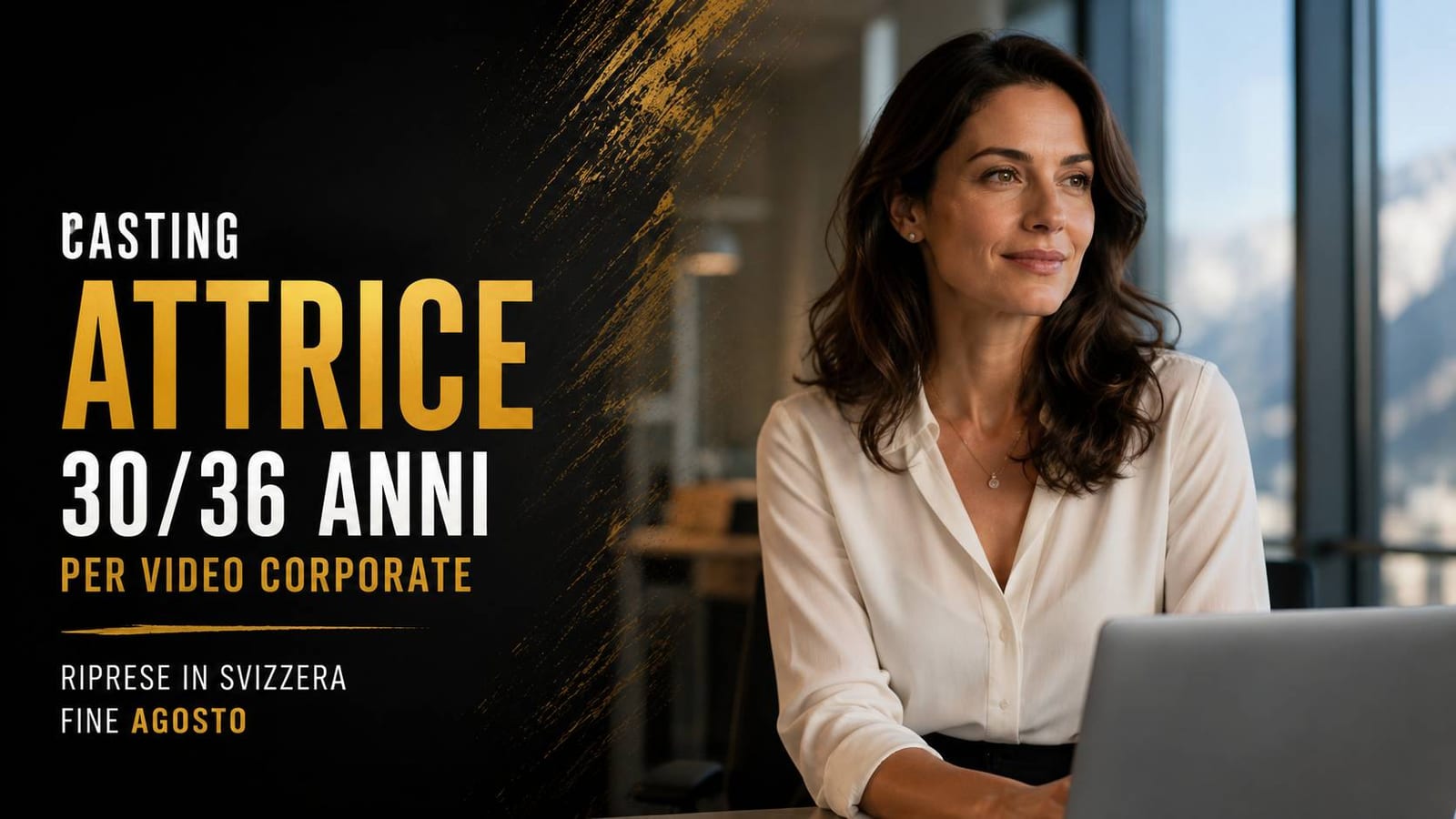 Casting attrice/modella 30/36 anni per video corporate in Lombardia