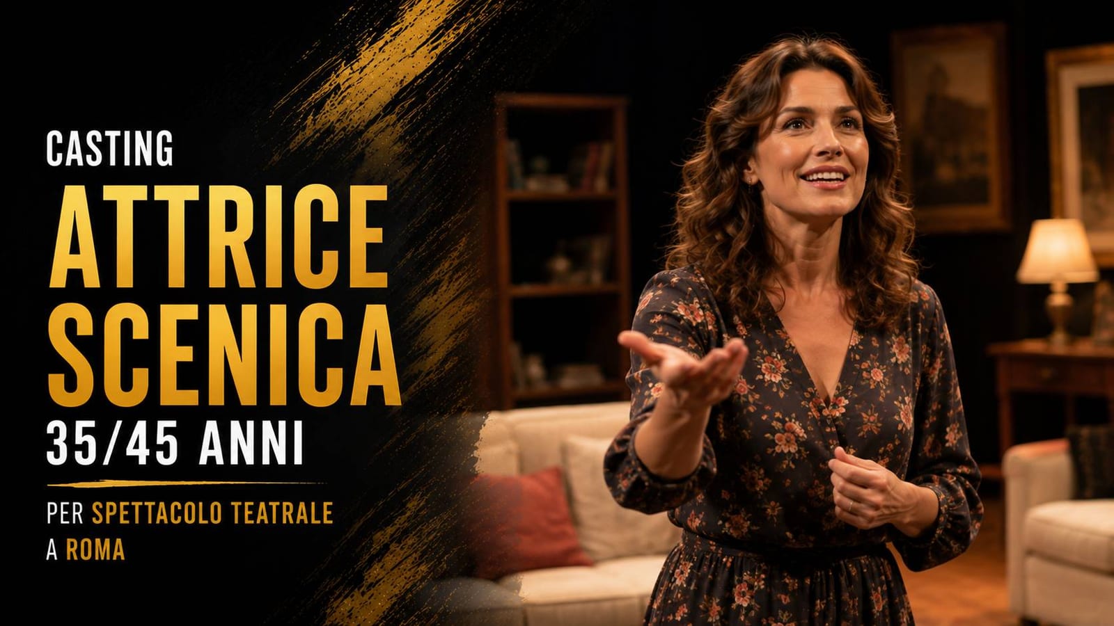 Casting attrice scenica 35/45 anni per spettacolo a Roma