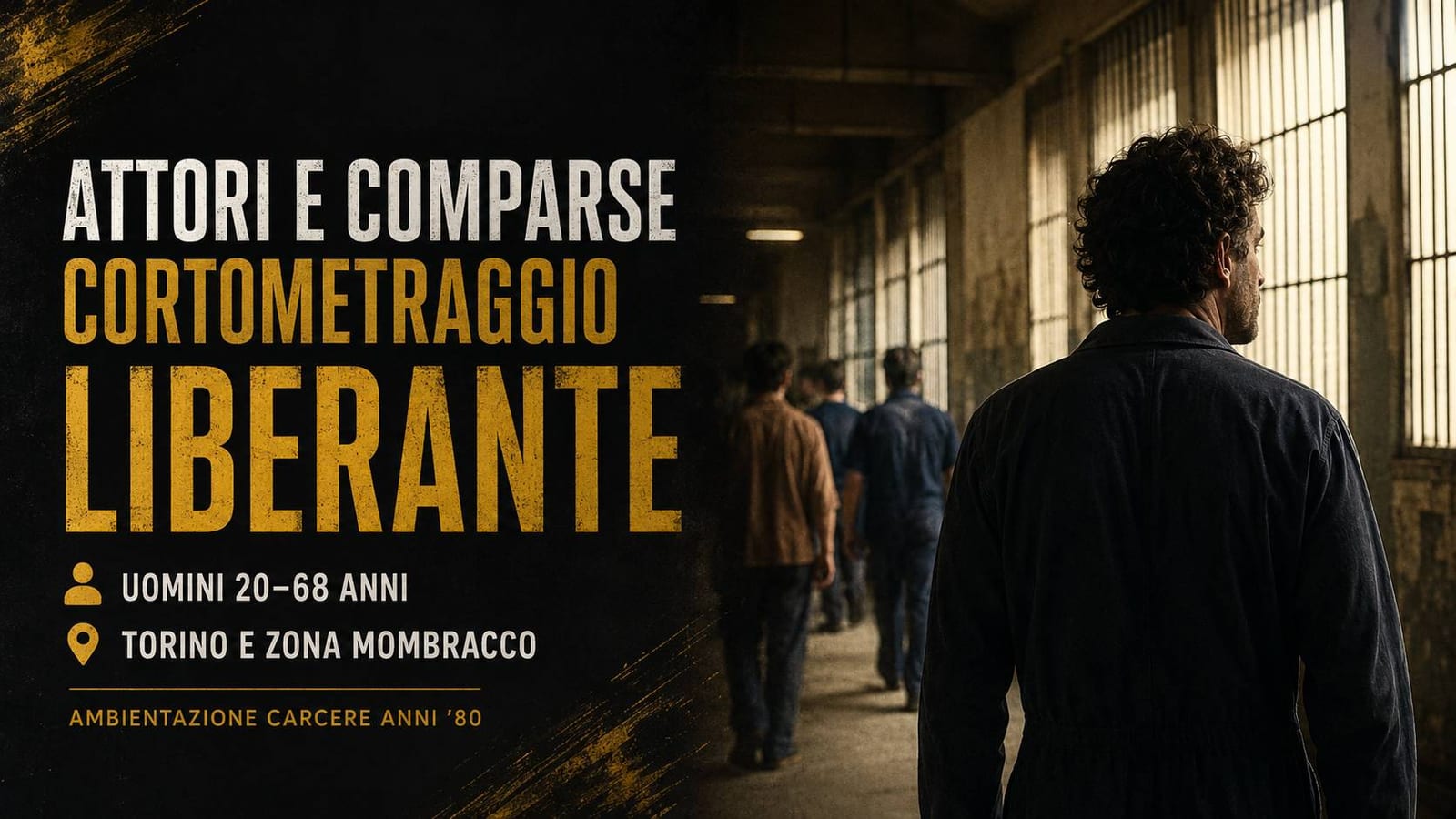 Casting attori e comparse per cortometraggio "Liberante" a Torino