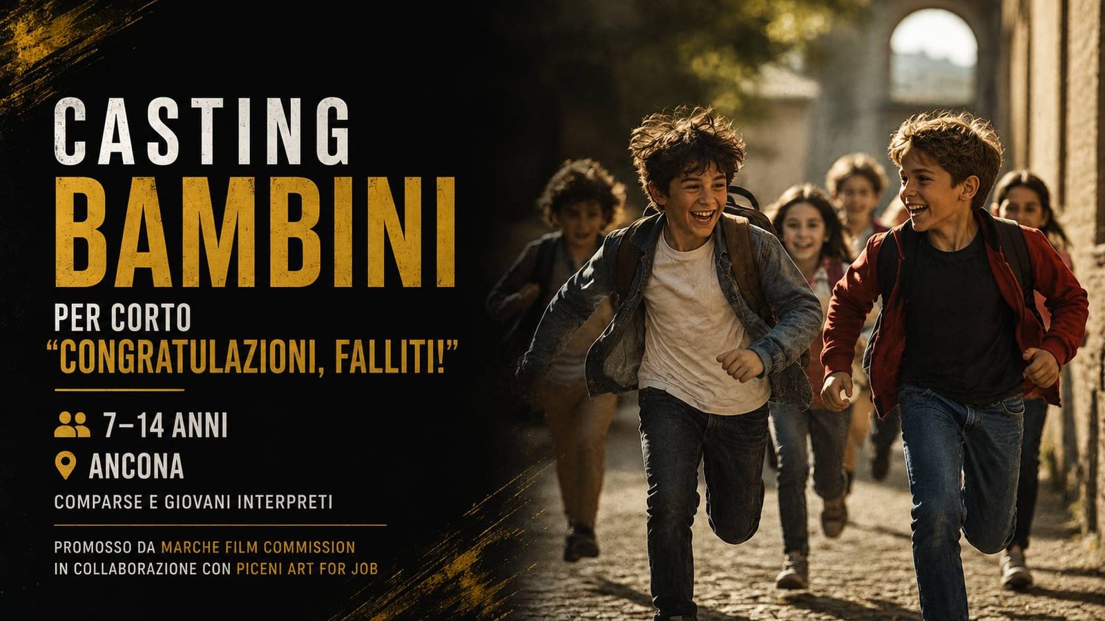 Casting bambini per corto "Congratulazioni, falliti!" ad Ancona