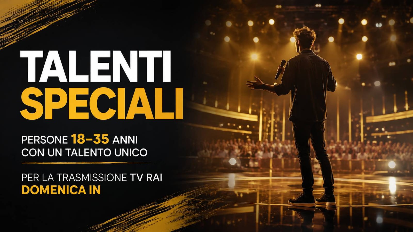 Casting talenti 18/35 anni per programma tv "Domenica In" su Rai 1