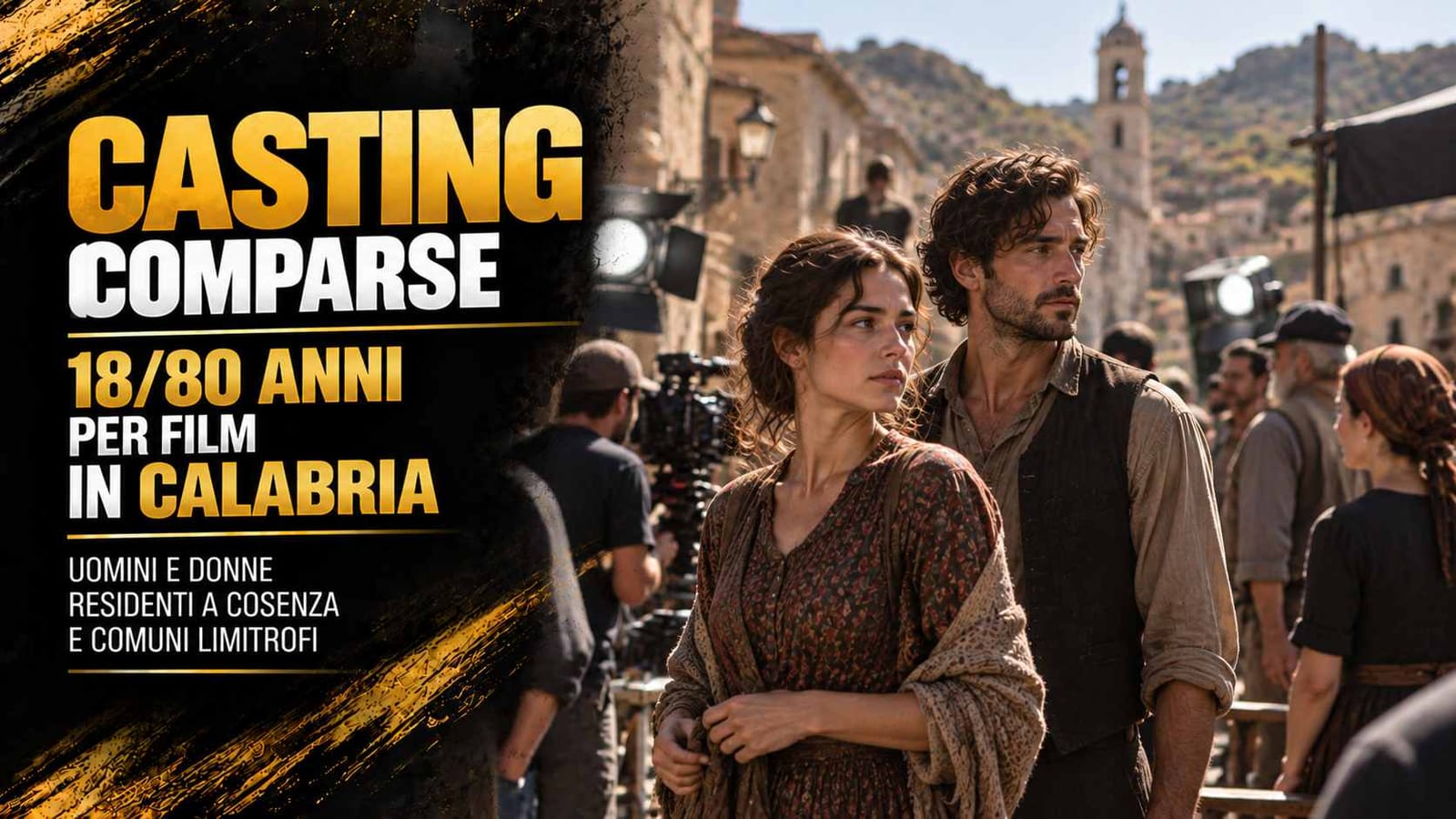 Casting comparse 18/70 anni per film in Calabria.