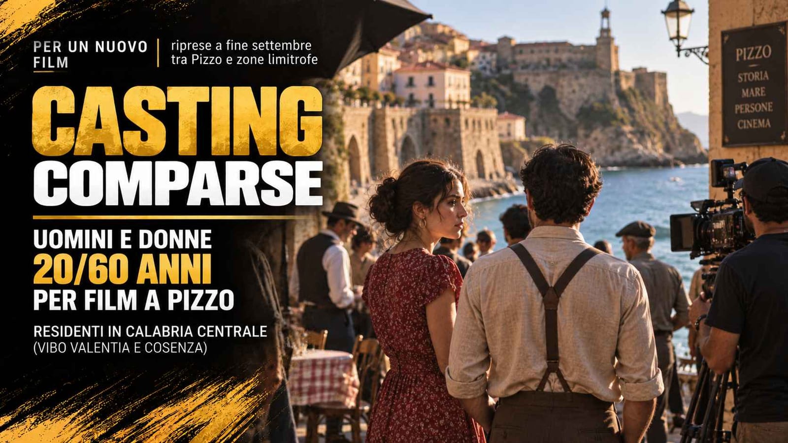 Casting comparse 20/60 anni per film a Pizzo Calabro