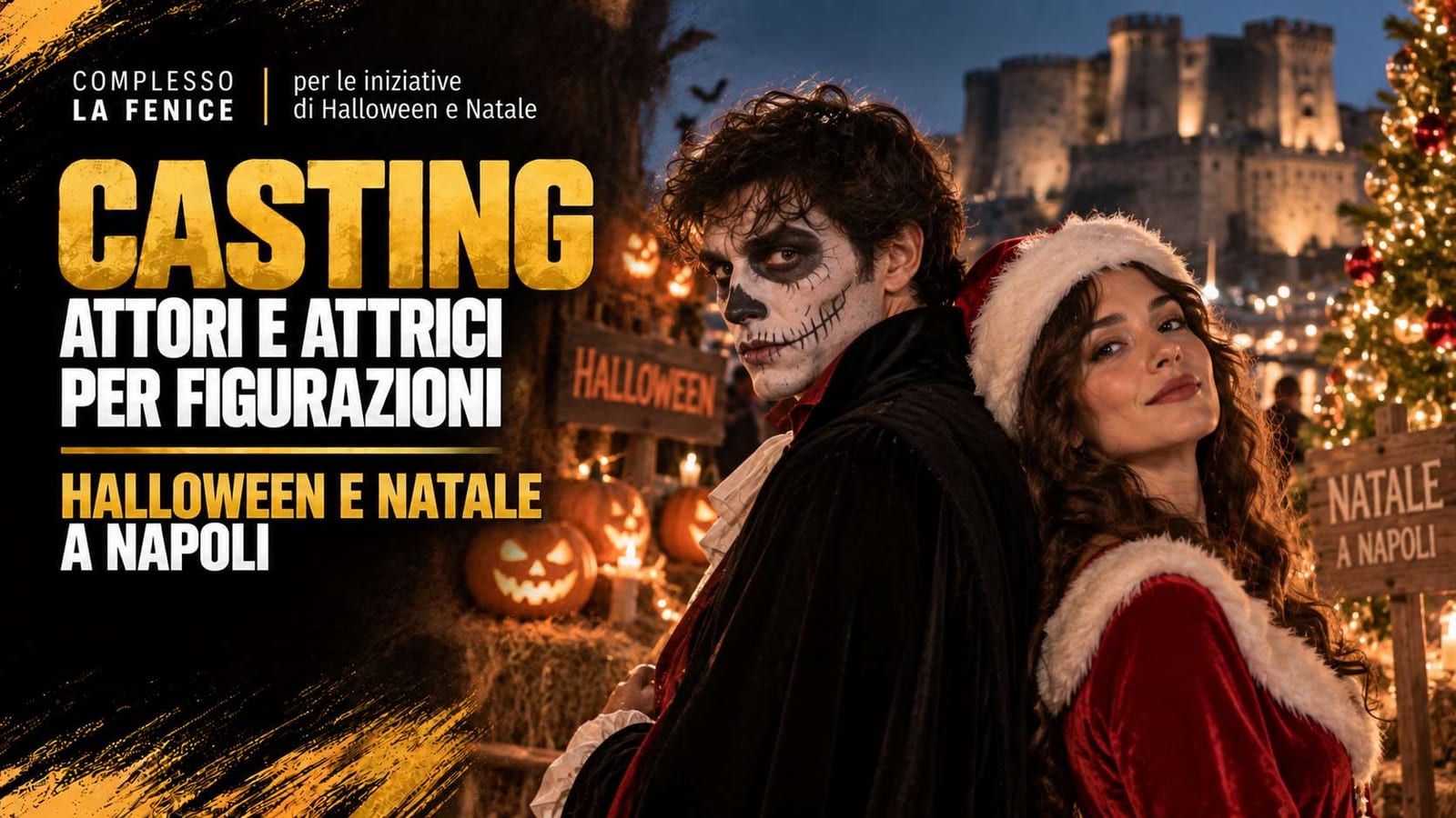 Casting attori e attrici per figurazioni Halloween e Natale a Napoli