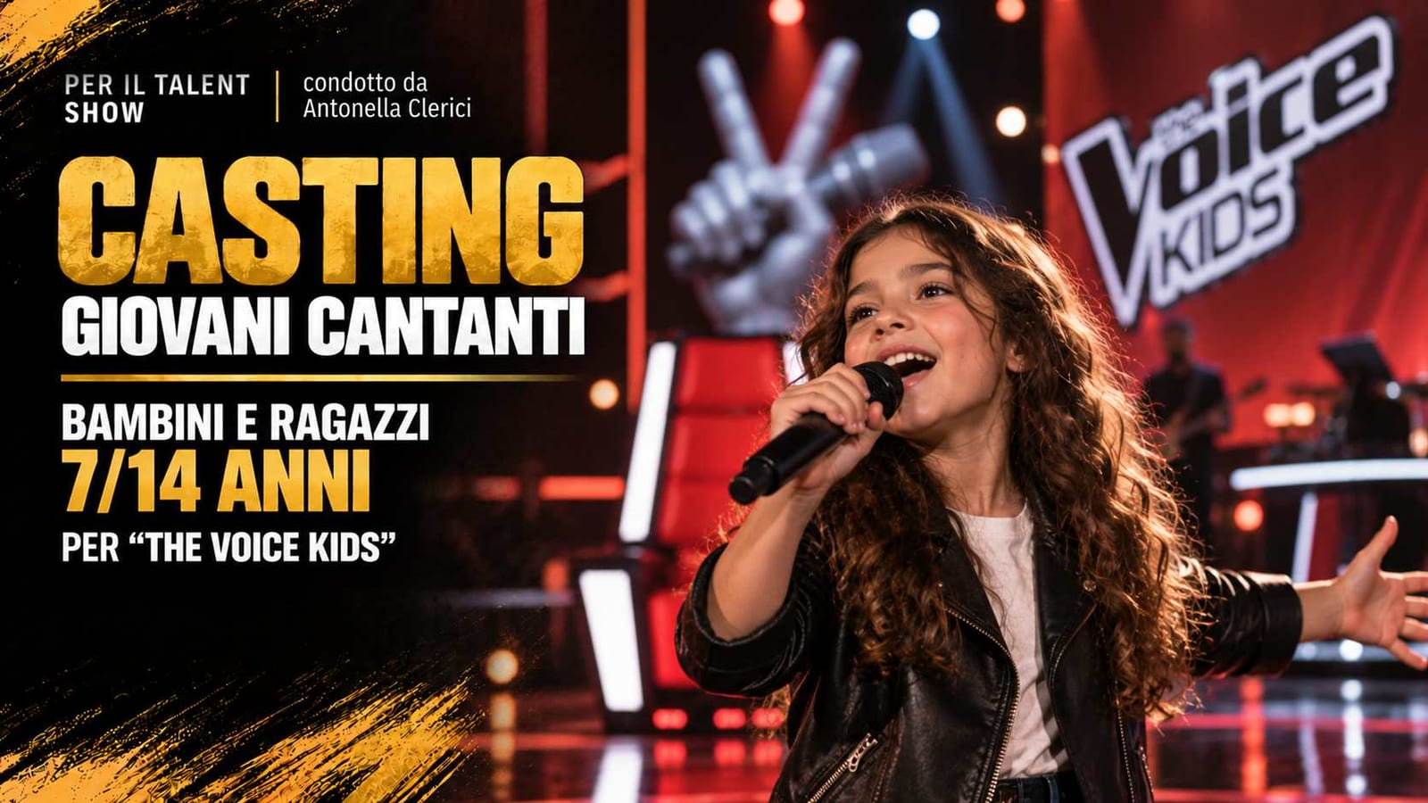 Casting cantanti 7/14 anni per talent show "The Voice Kids"