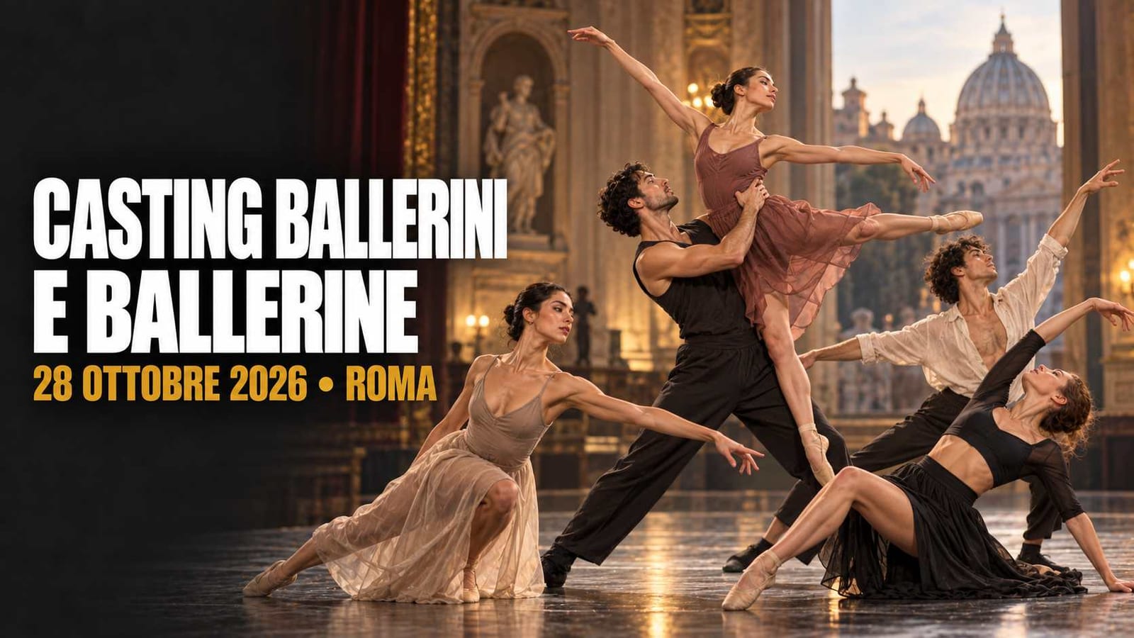 Casting ballerini e ballerine per evento privato a Roma