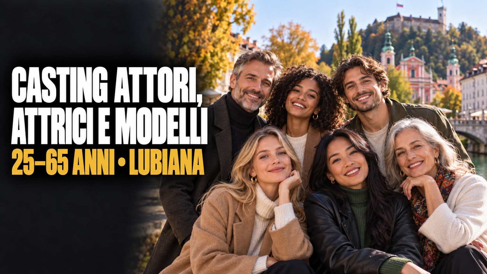 Casting attori, attrici e modelli 25/65 anni per spot internazionale