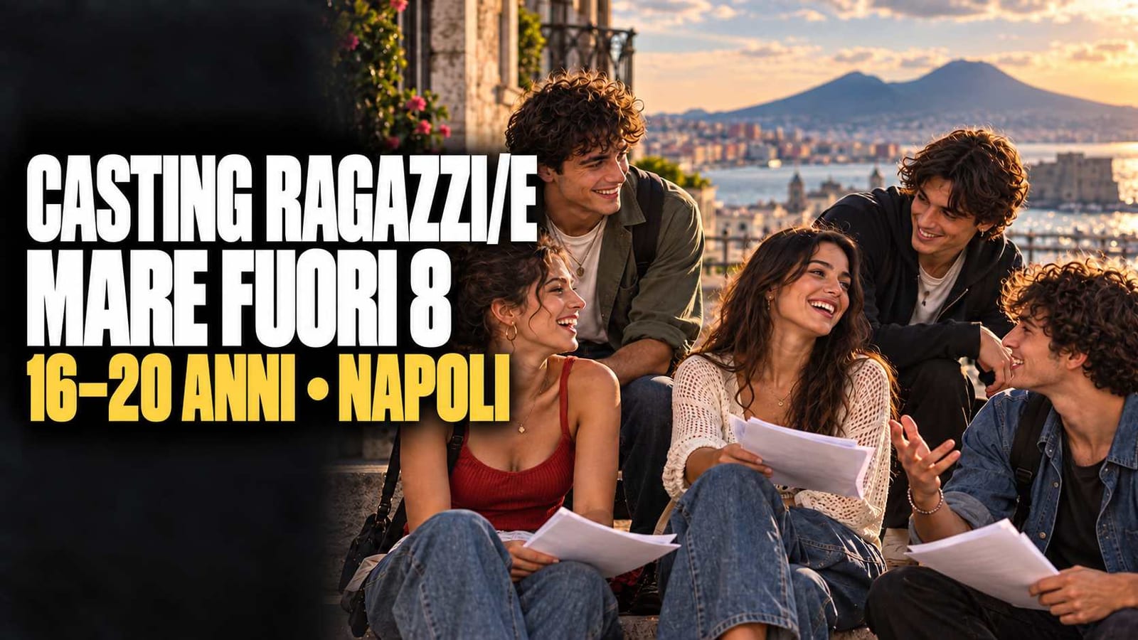 Casting ragazze e ragazzi 16/20 anni per serie tv "Mare Fuori 8" a Napoli