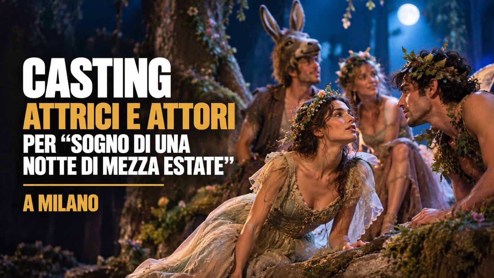 Casting attrici e attori per "Sogno di una notte di mezza estate" a Milano