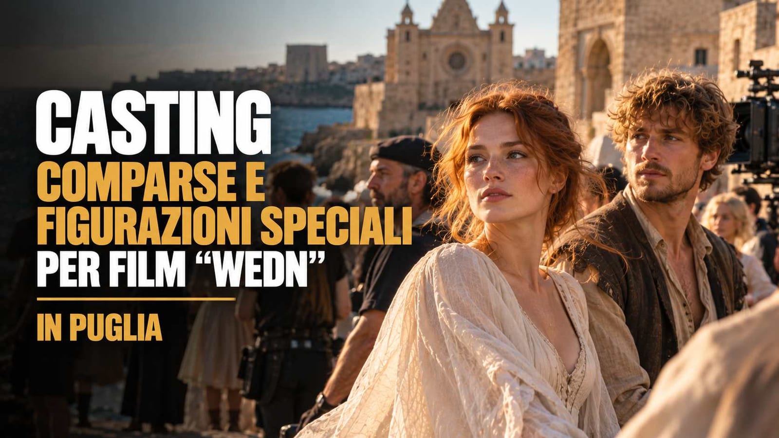 Casting comparse e figurazioni speciali per film "WEDN" in Puglia