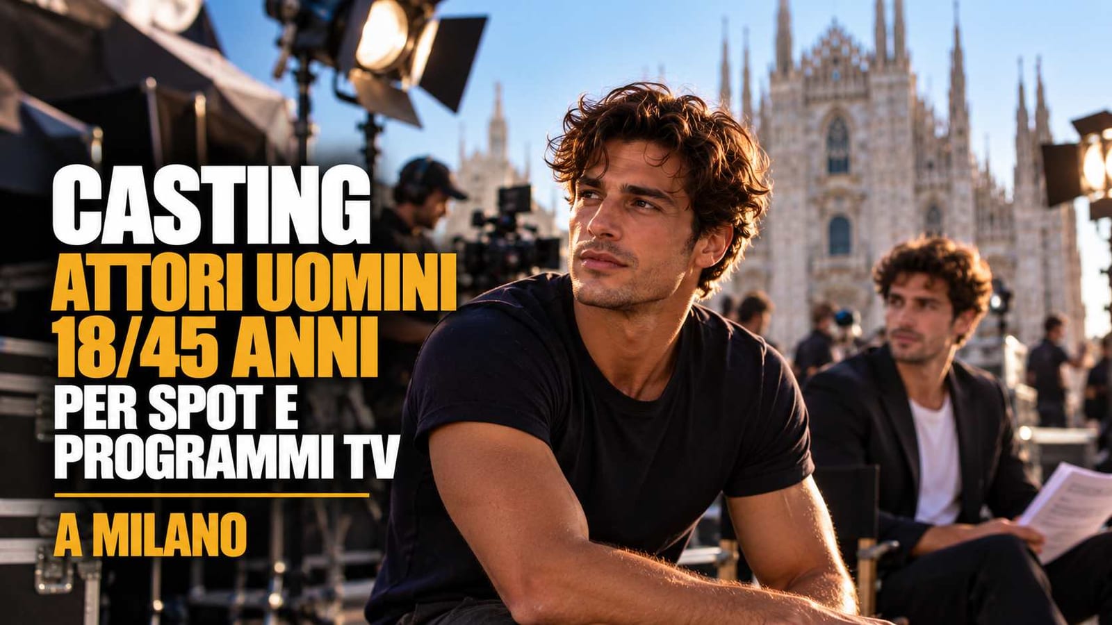 Casting attori 18/45 anni per spot e programmi TV a Milano