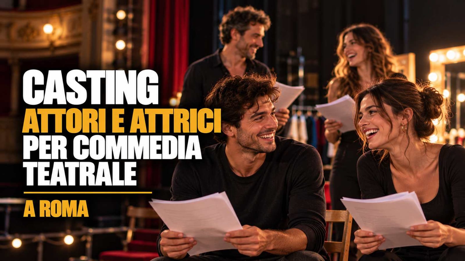 Casting attori e attrici per commedia teatrale a Roma