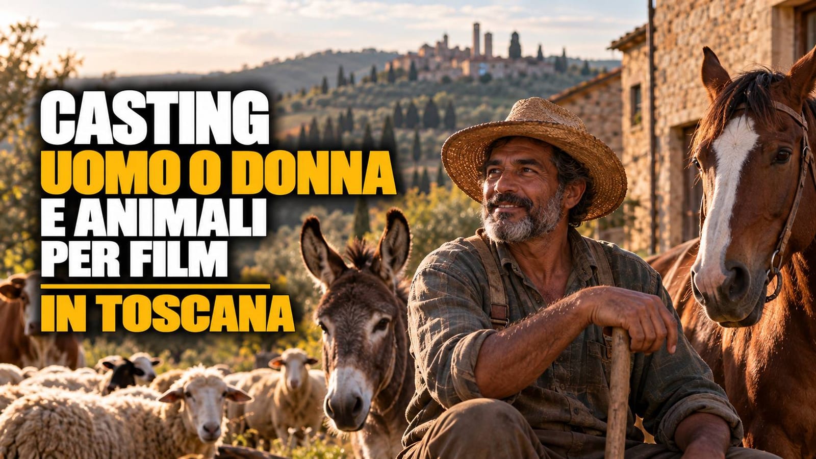 Casting uomo o donna e animali per film in Toscana