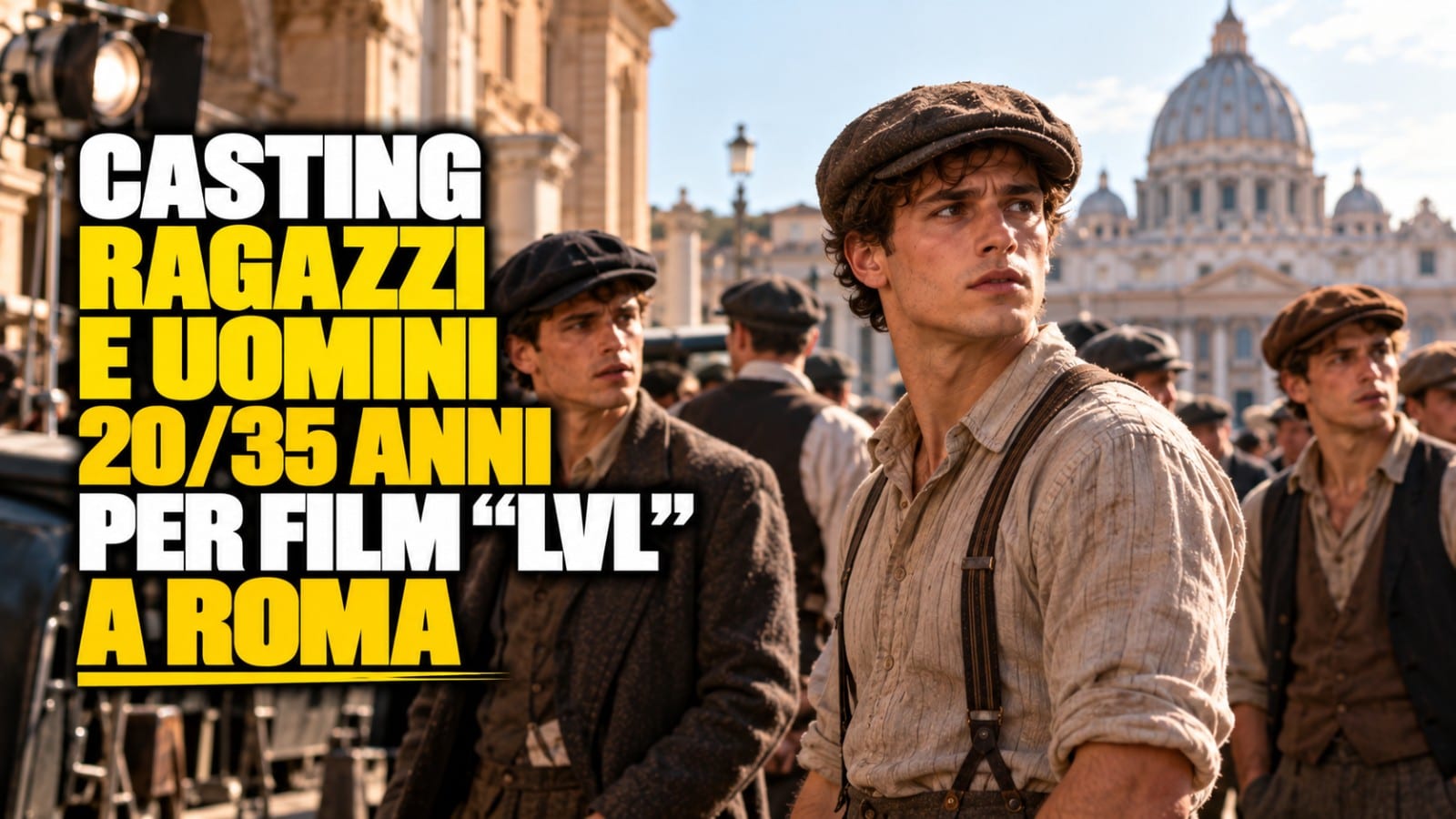 Casting ragazzi e uomini 20/35 anni per film "LVL" a Roma