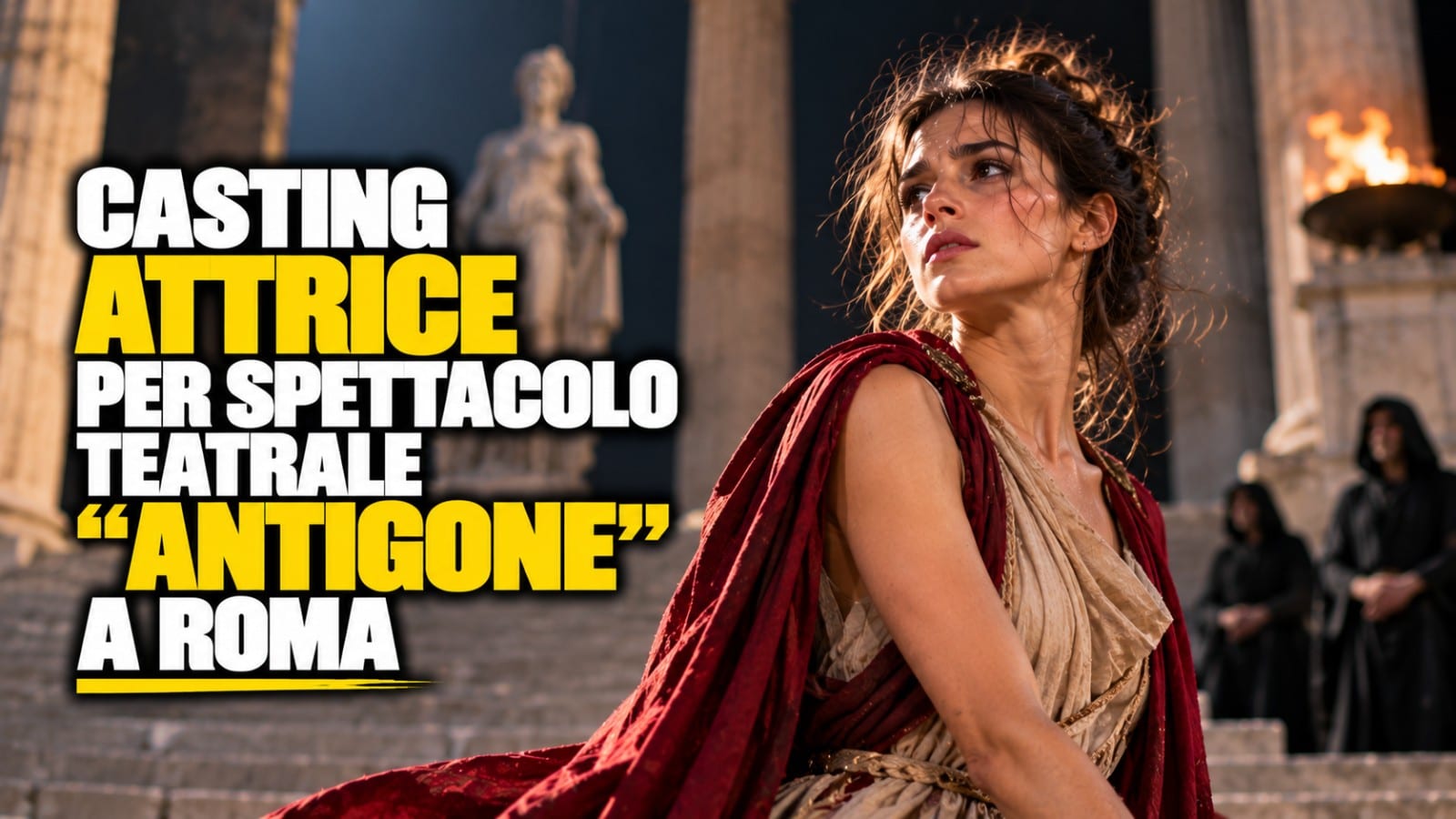 Casting attrice per spettacolo teatrale "Antigone" a Roma