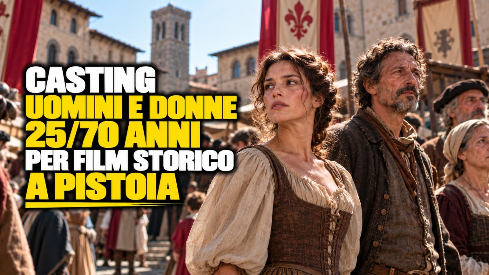 Casting uomini e donne 25/70 anni per film storico a Pistoia